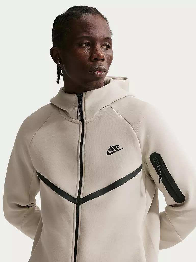 Nike Tech Fleece Full-Zip Windrunner Hoodie Cream Ii Mens Size Small